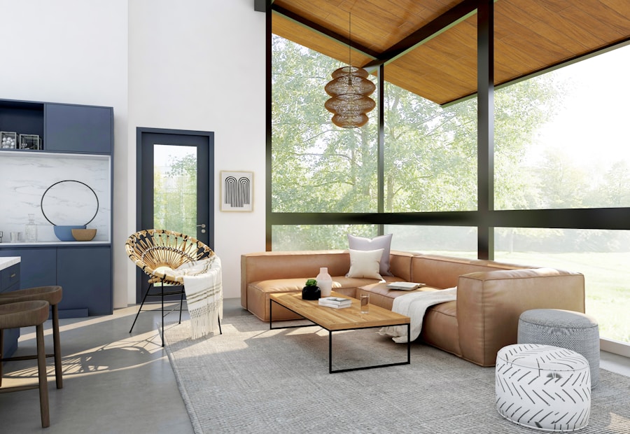 Finished contemporary interior demonstrating detail quality and clean workmanship
